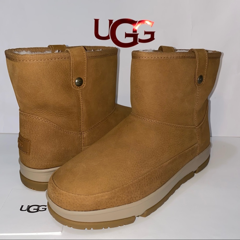 UGG Boots CLASSIC WEATHER MINI size 9.5 chestnut color